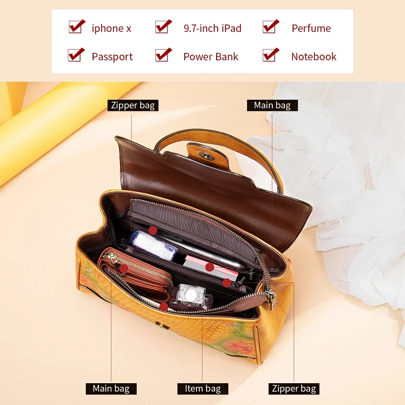 latest products stock authentic designer evening party genuine leather private label traditional graphic saddle hand bag handbag