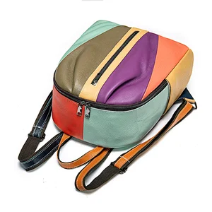 Fasion leather travel computer laptop geometric lingge promotional women's school unique branded stylish backpack for women