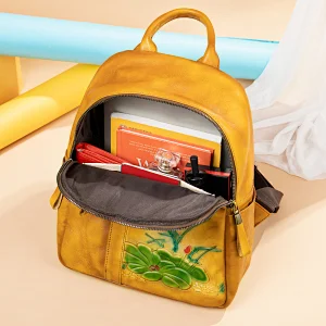 fashion trendy classy travel laptop women new large capacity travel leather bag packs woman backpack