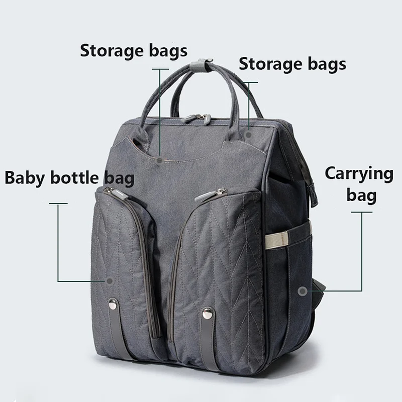 large capacity 3 in 1cloth baby care diaper wet bag mummy birthing portable foldable folding bed backpack with travel bassinet