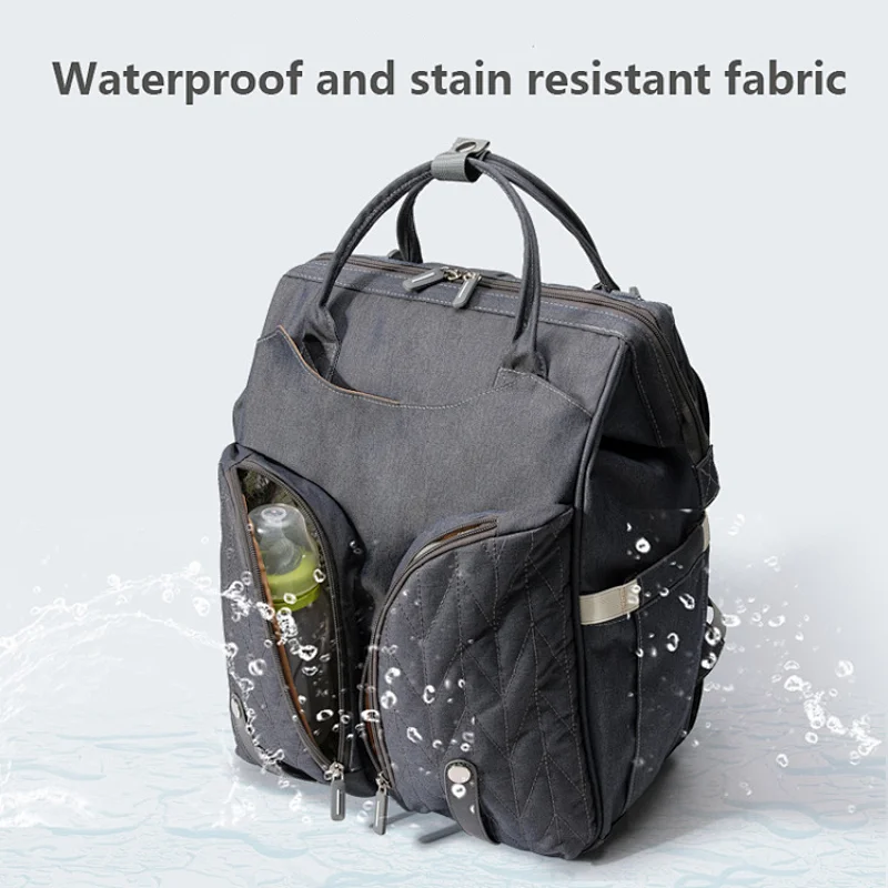 large capacity 3 in 1cloth baby care diaper wet bag mummy birthing portable foldable folding bed backpack with travel bassinet