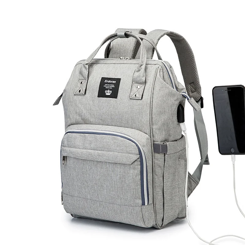 The New USB Stroller Large Capacity Maternity Multifunctional Diaper Backpack Bag