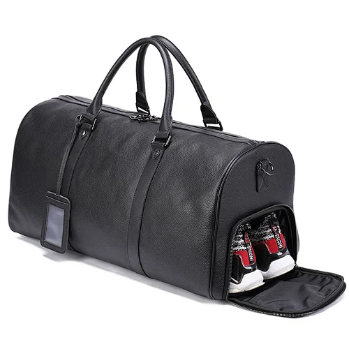 2021 New Arrival Genuine Leather Men Casual Waterproof Large Capacity Luggage Travel Bag For Men