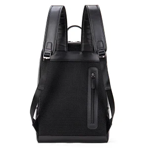 Custom Logo High Quality Fashion Casual Men Luxury Leather Laptop Bag Travel Backpack