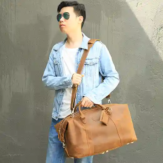 Crazy Horse Leather Travel Bag