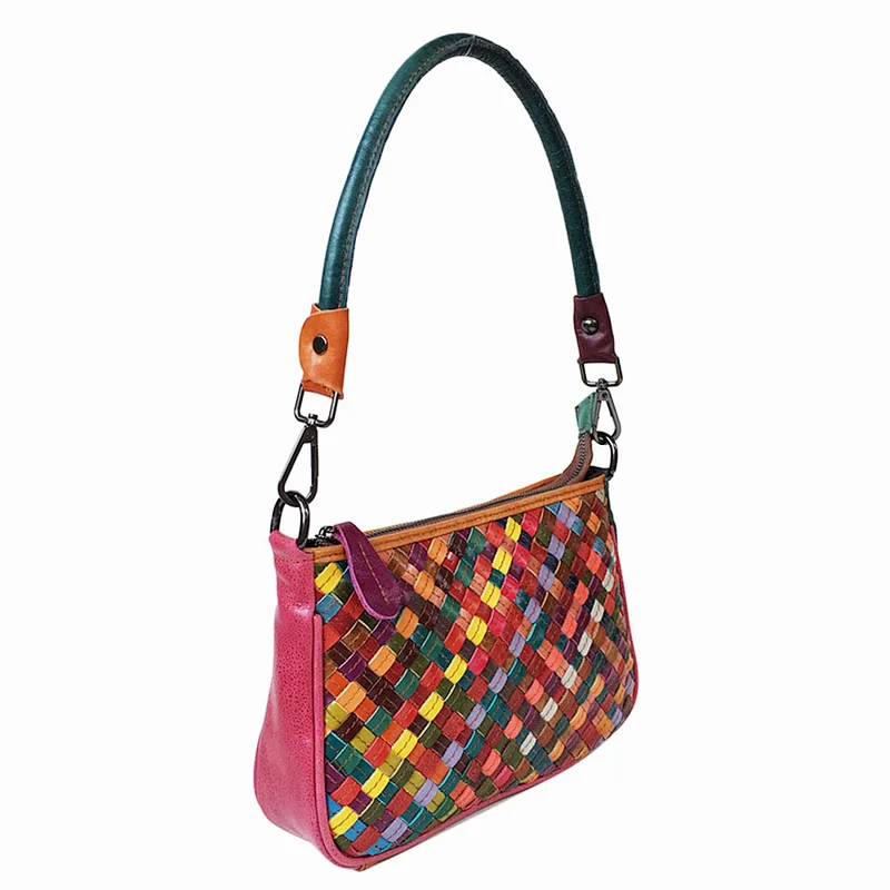 Guangzhou Wholesale Designer Plain Leather Colorful Tote Bags Single Shoulder Handbags For women
