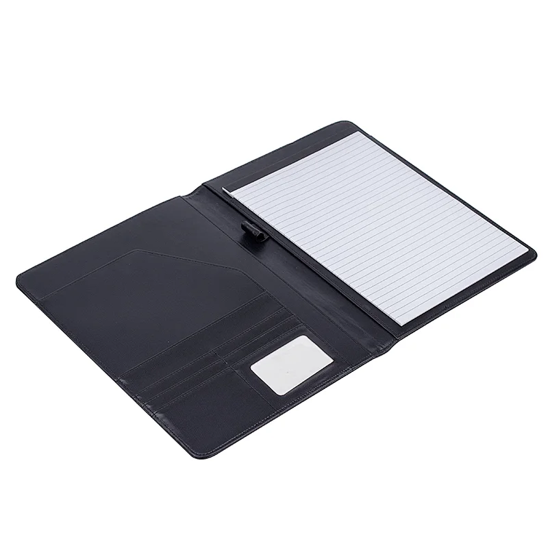 Business Card Holder Included Letter Sized Writing Pad Interview Legal Document Organizer portable Zipper Padfolio Portfolio