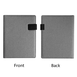 Custom Logo Embossed A5 Leather Compendium Pu Portfolio File Folder