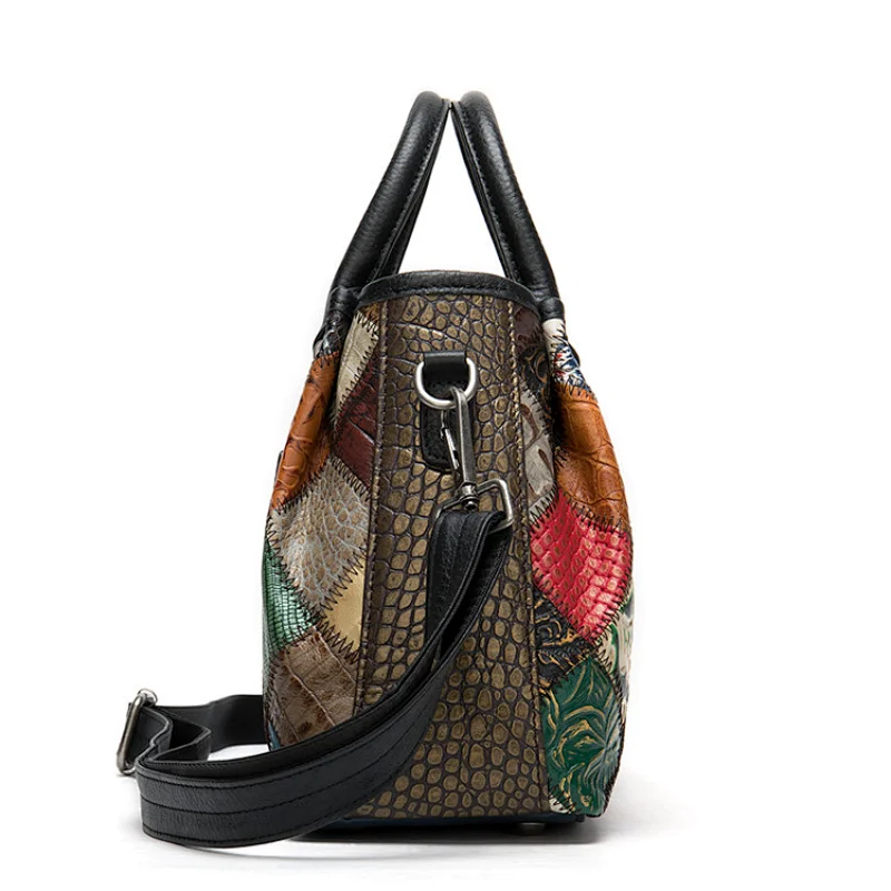 Wholesale fashion luxury ladies women shoulder Messenger splice bag crocodile leather bag