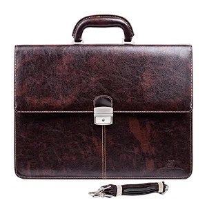 PU leather business bag fashion expandable briefcase for men