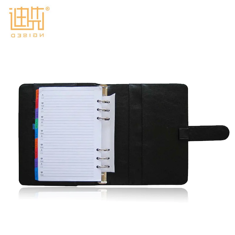 Customized Genuine Leather A5 Notebook Planner Diary Cover Loose Leaf Leather Organizer File Folder Notebook