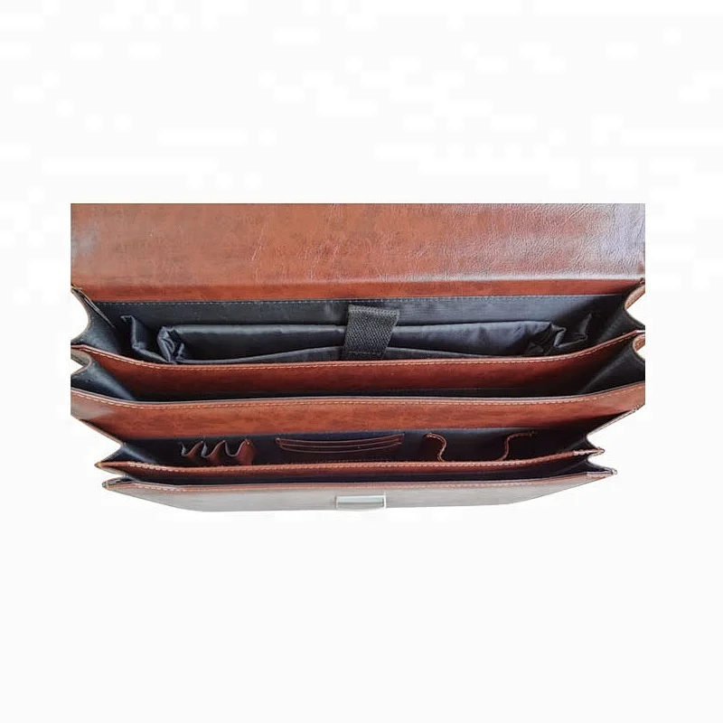 Wholesale new design best genuine pu leather men briefcase