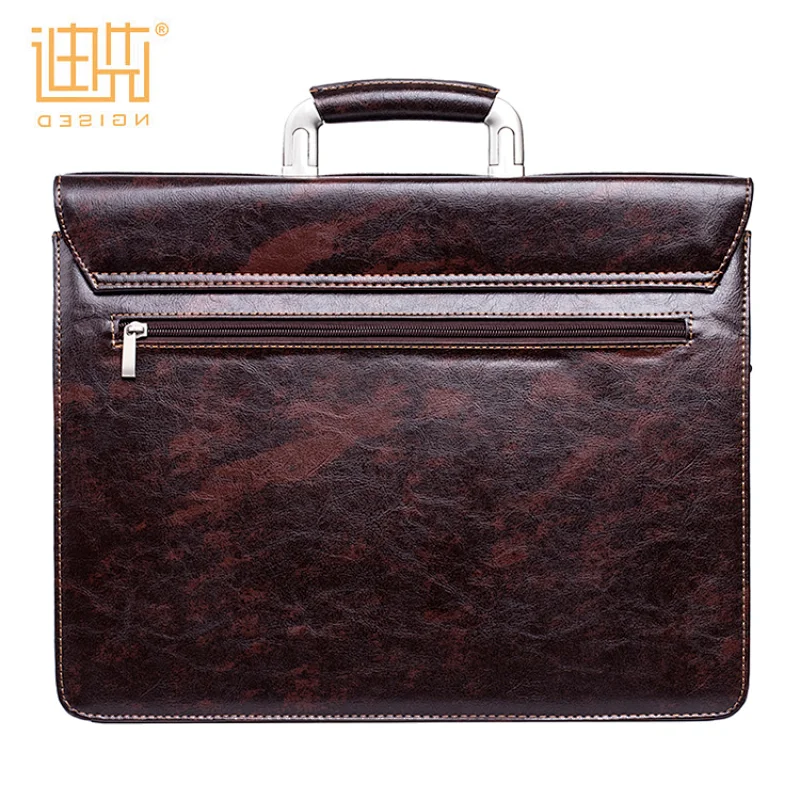 Wholesale custom logo men lawyer leather vintage hard briefcase laptop bag