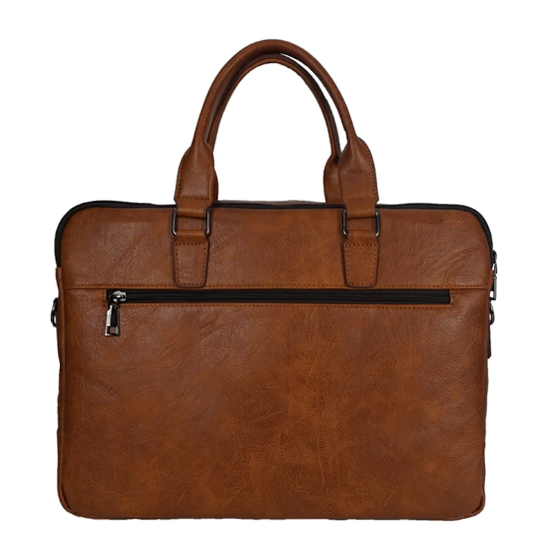 lawyer accessories designer portable retro men messenger bag business pu leather custom made briefcase