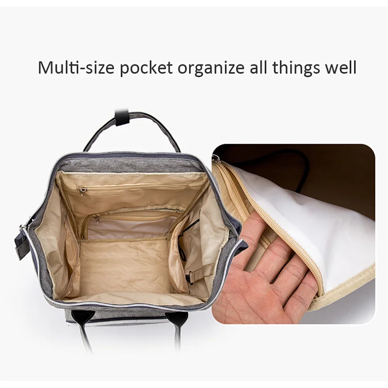 Wholesale luxury water resistant designer usb charger multipurpose mummy stylish diaper baby bag