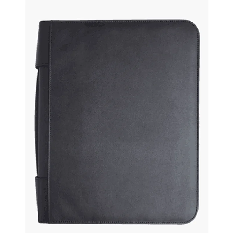 Ring Binder Portfolio with D handle and zipper pu portfolio bag