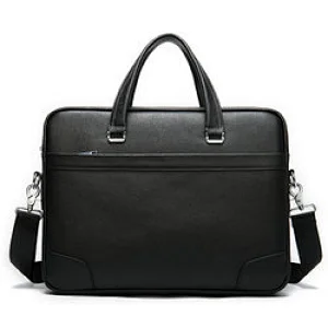 2020 manufacturer wholesale custom logo expandable black cowhide leather handbag briefcase for man