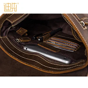 Top quality business casual travel shoulder crossbody leather cow hides bag for men