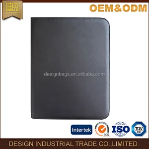 A4 conference organiser manufacture PU leather portfolio file folder