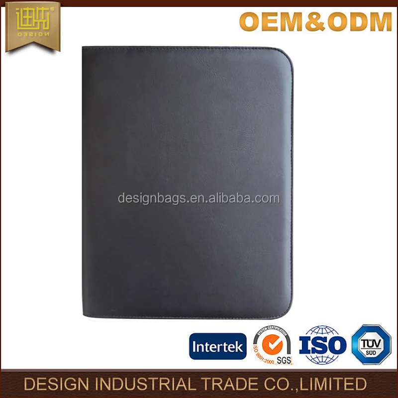 A4 conference organiser manufacture PU leather portfolio file folder