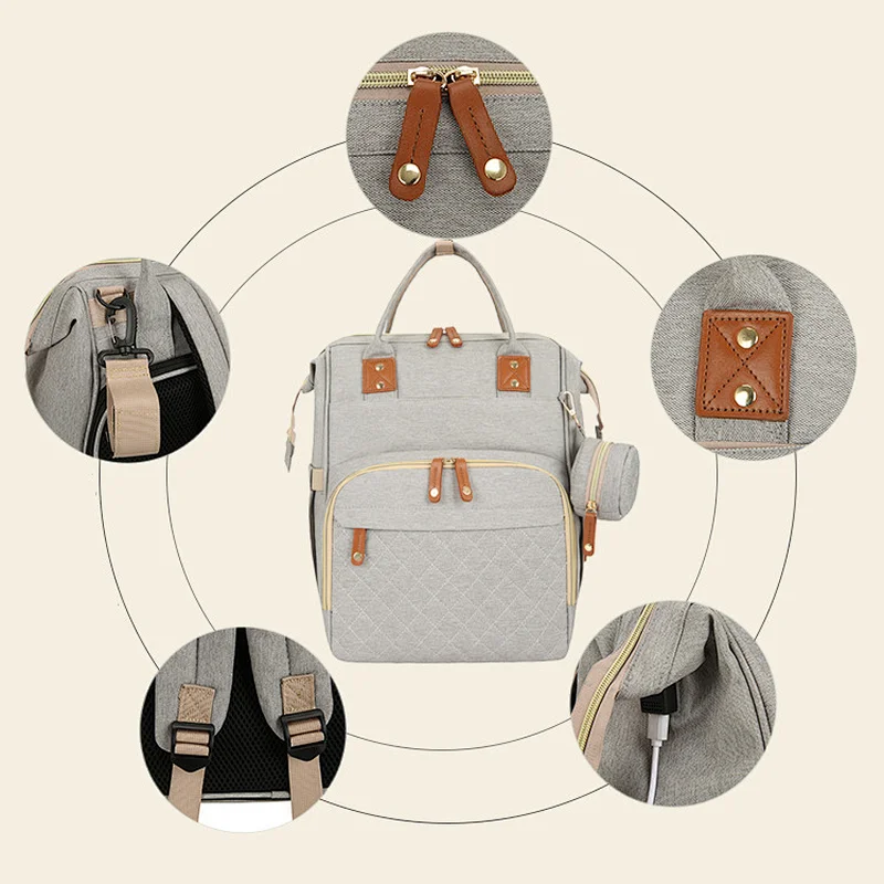 online blank sublimation high quality disgner trending baby backpack diaper bag with interchangable parts