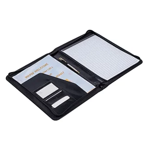 Professional Executive PU Leather Business Resume Portfolio Padfolio Organizer with Tablet Sleeve Holder