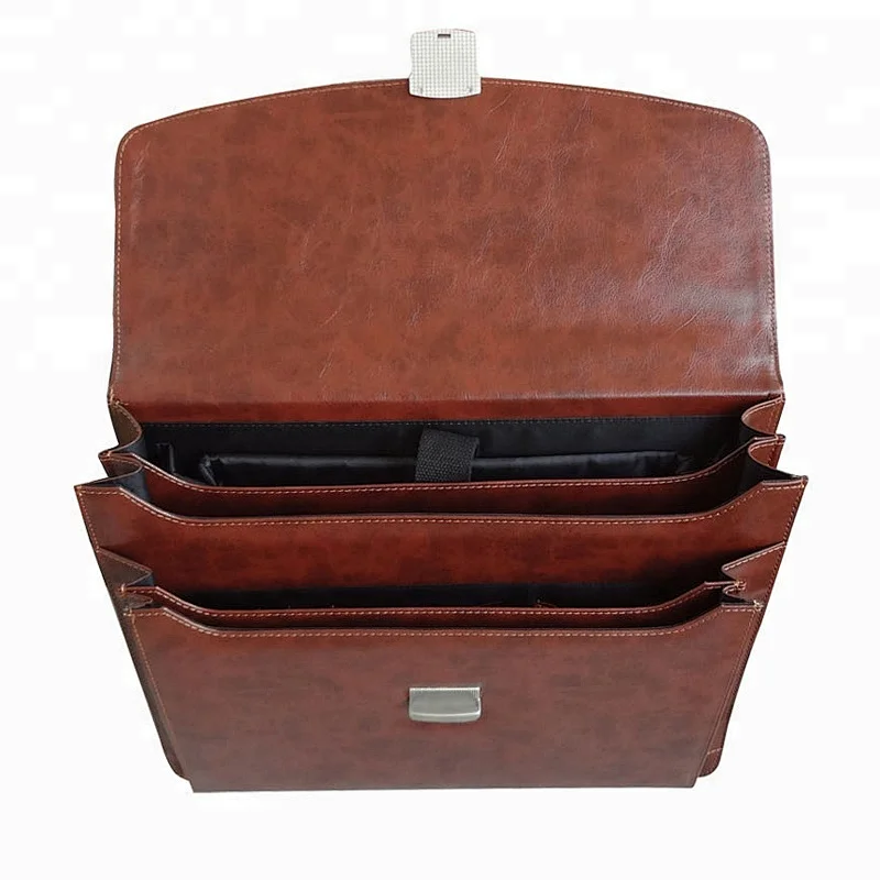 Wholesale new design best genuine pu leather men briefcase