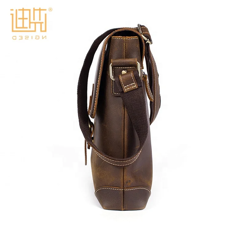 Top quality business casual travel shoulder crossbody leather cow hides bag for men