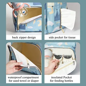 new multifunctional portable best western cloth cute large insert organizer USB mommy baby boy girl diaper bag backpack