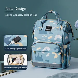 new multifunctional portable best western cloth cute large insert organizer USB mommy baby boy girl diaper bag backpack