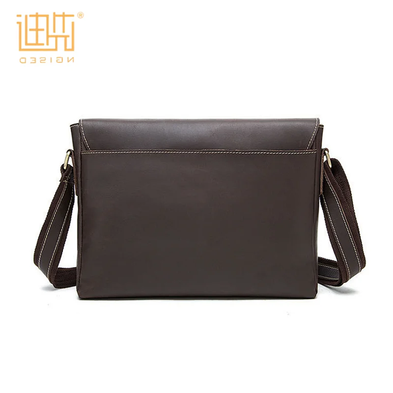 Customized coffee simple style cowhide leather business handbag for wholesale