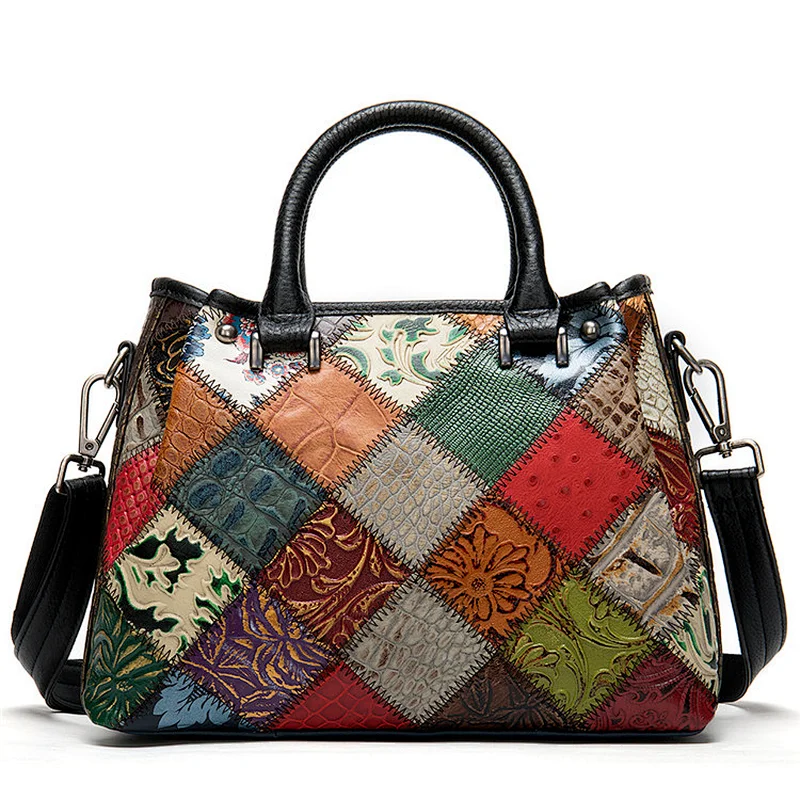 Wholesale fashion luxury ladies women shoulder Messenger splice bag crocodile leather bag