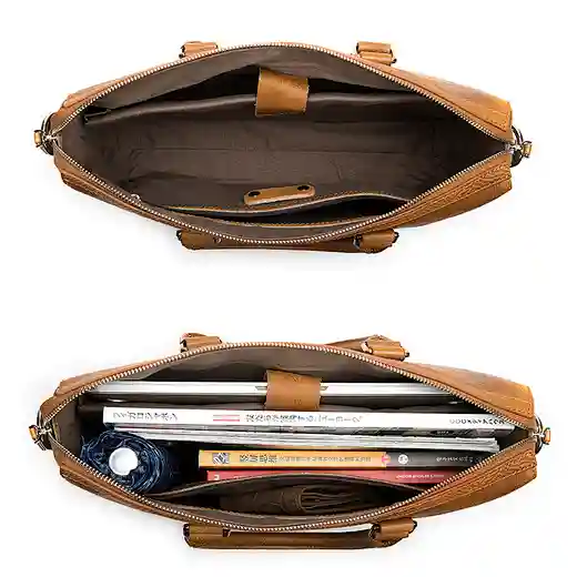 luxury mens retro briefcase