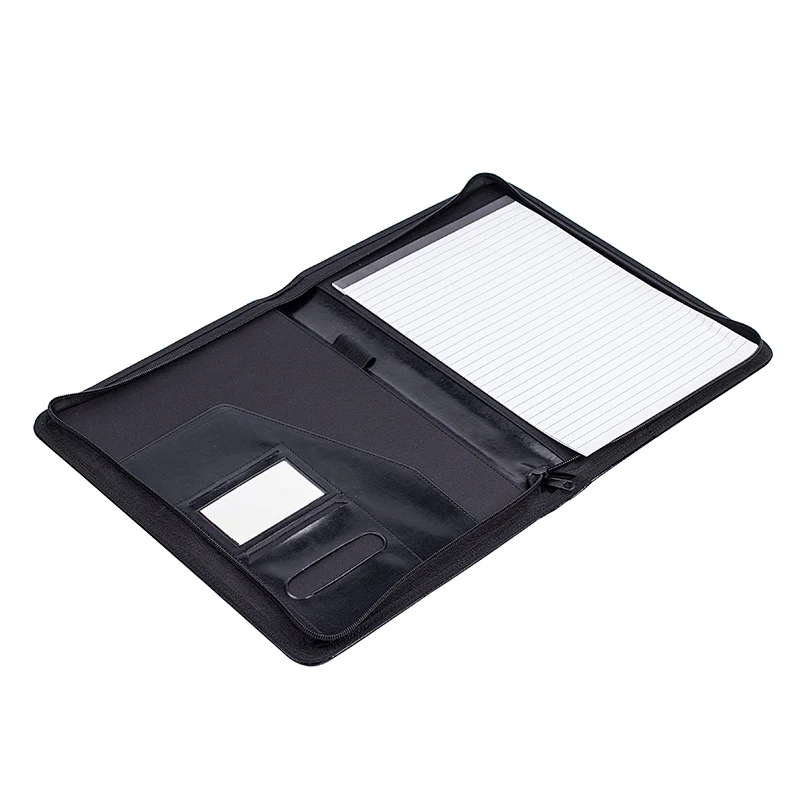 Professional Executive PU Leather Business Resume Portfolio Padfolio Organizer with Tablet Sleeve Holder