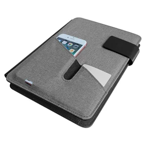 Professional Business PU Leather Organizer Portfolio Folder with tablet pc and phone stander Sleeve for Tablets/Documents