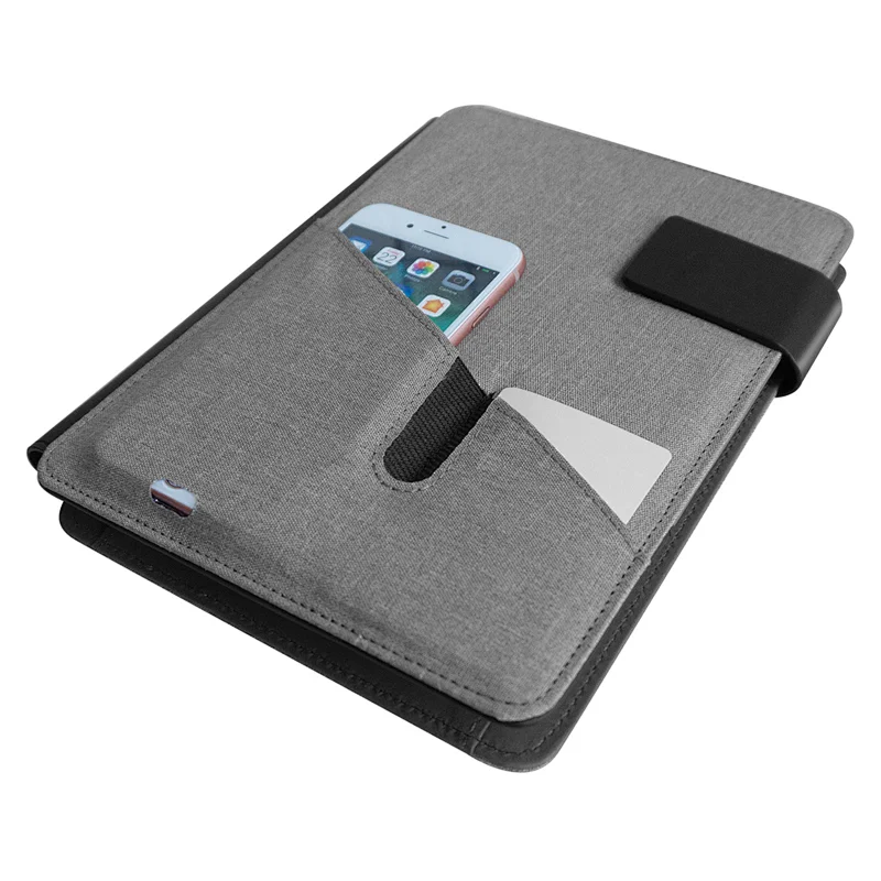 Professional Business PU Leather Organizer Portfolio Folder with tablet pc and phone stander Sleeve for Tablets/Documents