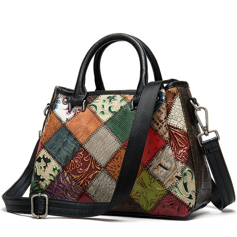 Wholesale fashion luxury ladies women shoulder Messenger splice bag crocodile leather bag