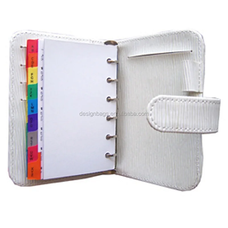 Wholesale custom leather business notepad agenda planner advantage organizer notebook with ring binder