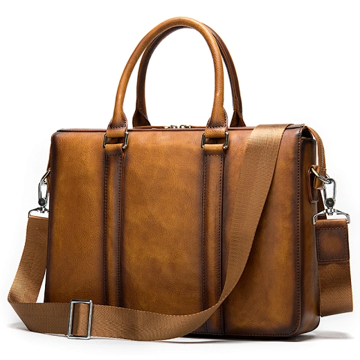 luxury mens retro briefcase