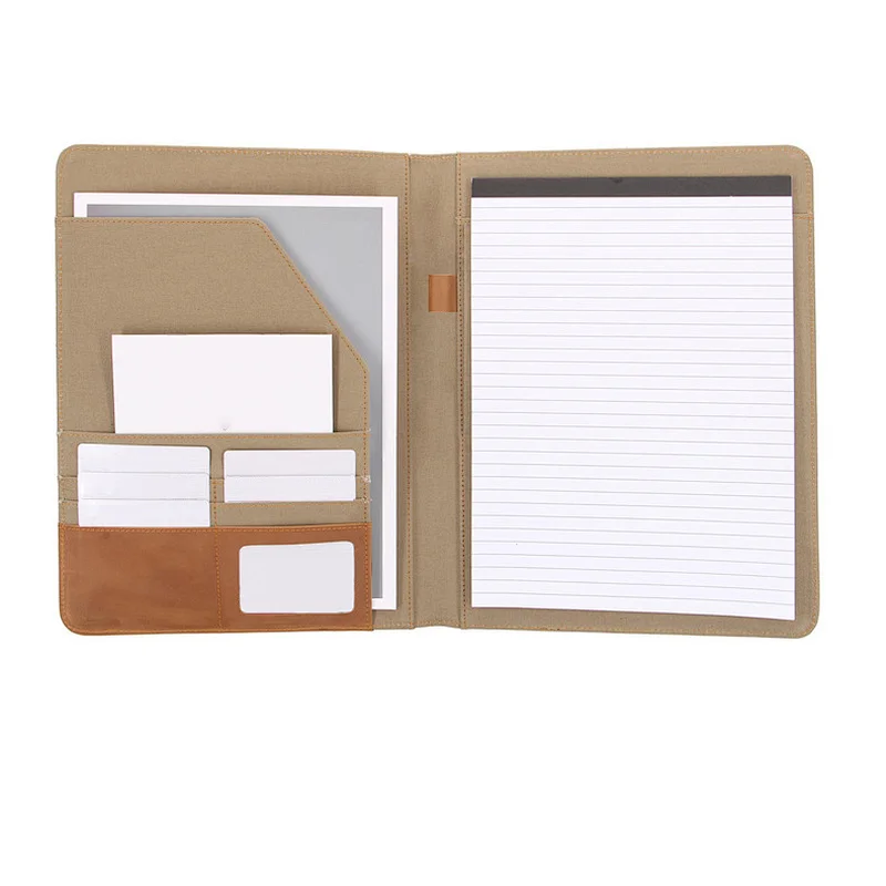 Card Storage A4 Clipboard Interview Resume Document Business Planner Organizer Leather Portfolio Folder