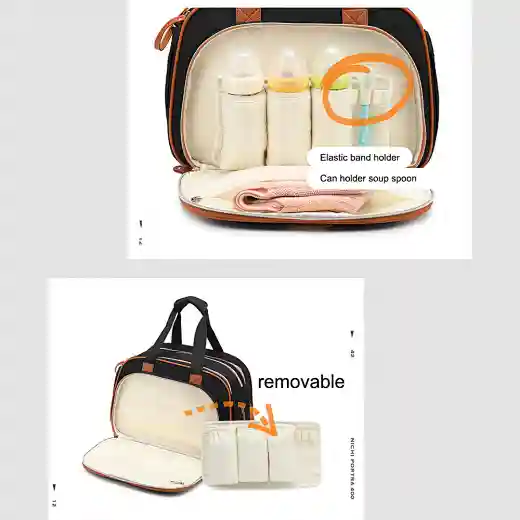 mochila pañalera con cambiador portátil