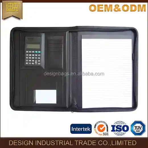 A4 folder business pu leather document case