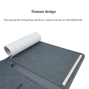 Professional Business PU Notepad Holder Padfolio Portfolio Leather Folder with 20 Pages Notebook for Women/Men