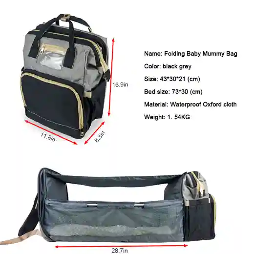 bolsa de pañales con capazo