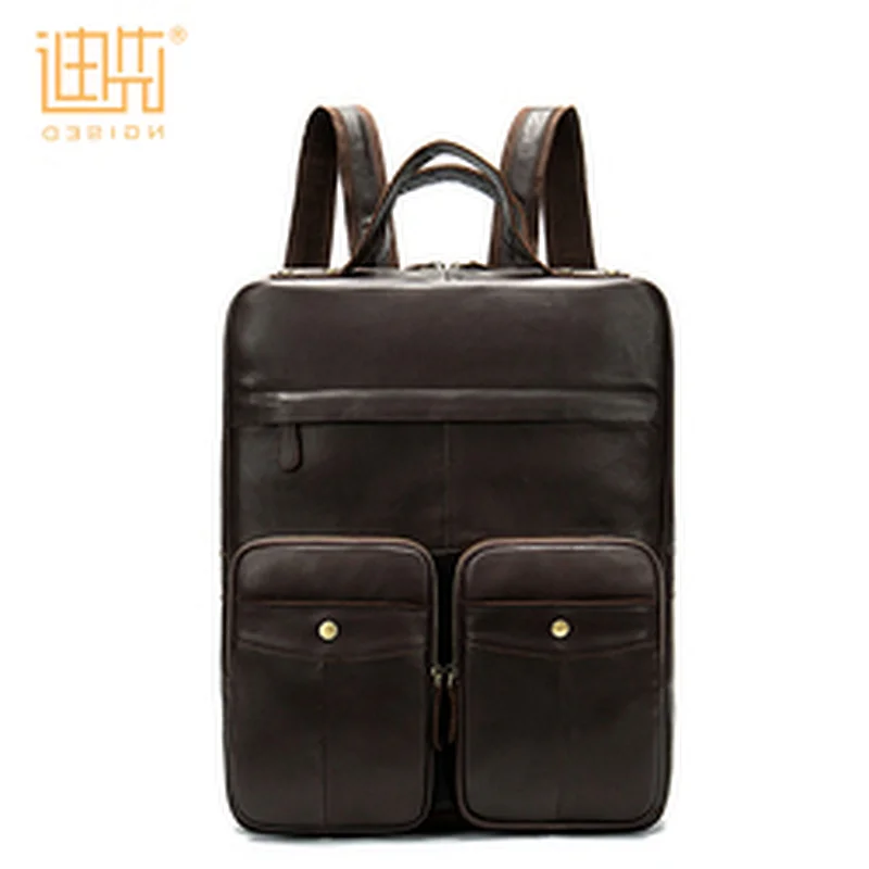 New style etro leather backpack header layer cowhide travel bag men laptop backpack