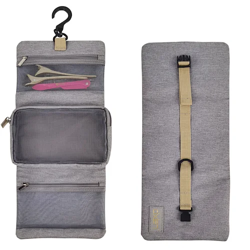 Full Sized Portable Foldable Makeup Cosmetic Travel Organizer Toiletry Bag with Hanging Hook