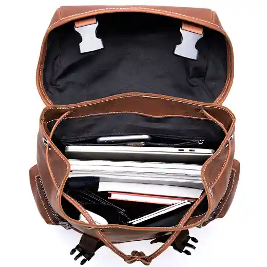 Mochila de cuero para hombre
