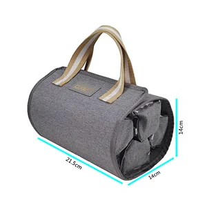 Large Capacity Cosmetic Organizer Hanging Travel Toiletry Bag for Women with 4 Compartments
