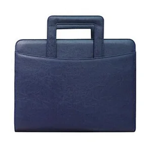 Best quality a4 leather pu zipper portfolio business file folder wholesale portfolio