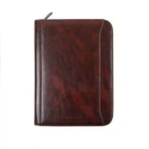 a4 leather zipper portfolio